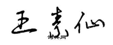 曾庆福王素仙草书个性签名怎么写