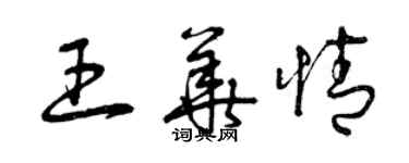 曾庆福王华情草书个性签名怎么写