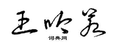 曾庆福王吟若草书个性签名怎么写