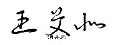 曾庆福王艾北草书个性签名怎么写