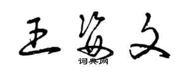曾庆福王姿文草书个性签名怎么写