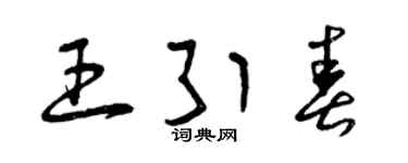 曾庆福王引春草书个性签名怎么写