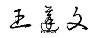 曾庆福王蓬文草书个性签名怎么写