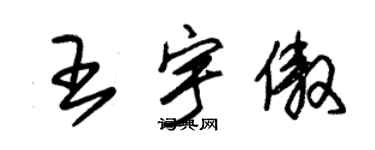 朱锡荣王宇傲草书个性签名怎么写