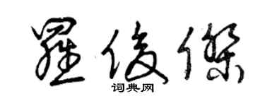 曾庆福罗俊杰草书个性签名怎么写