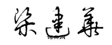 曾庆福梁建华草书个性签名怎么写