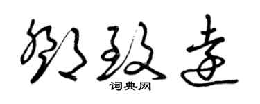 曾庆福邓致远草书个性签名怎么写