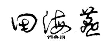 曾庆福田海燕草书个性签名怎么写