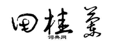 曾庆福田桂兰草书个性签名怎么写