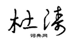 曾庆福杜涛草书个性签名怎么写