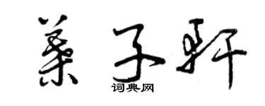 曾庆福叶子轩草书个性签名怎么写