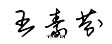 朱锡荣王素芬草书个性签名怎么写
