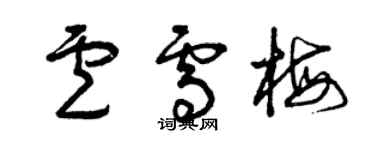 曾庆福卢雪梅草书个性签名怎么写
