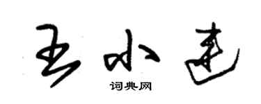 朱锡荣王小连草书个性签名怎么写