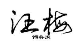 曾庆福汪梅草书个性签名怎么写