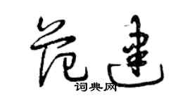 曾庆福范建草书个性签名怎么写