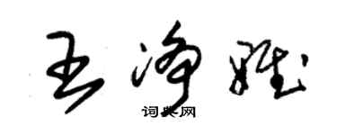 朱锡荣王净雅草书个性签名怎么写