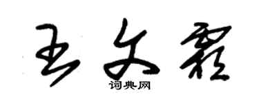 朱锡荣王文霜草书个性签名怎么写