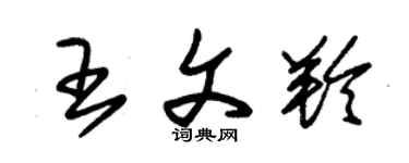朱锡荣王文羚草书个性签名怎么写