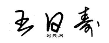 朱锡荣王日寿草书个性签名怎么写