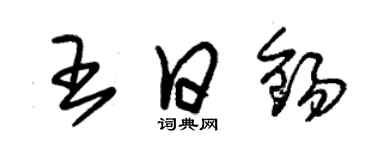 朱锡荣王日锡草书个性签名怎么写