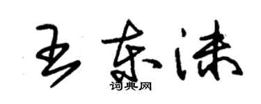 朱锡荣王东沫草书个性签名怎么写