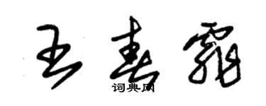 朱锡荣王春霏草书个性签名怎么写