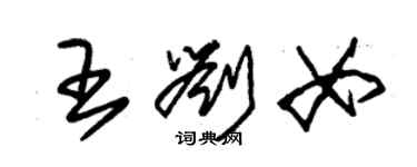 朱锡荣王刘女草书个性签名怎么写