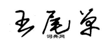 朱锡荣王尾单草书个性签名怎么写