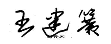 朱锡荣王建簧草书个性签名怎么写