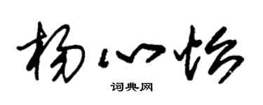 朱锡荣杨心怡草书个性签名怎么写
