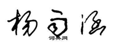 朱锡荣杨雨涵草书个性签名怎么写