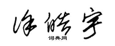 朱锡荣徐皓宇草书个性签名怎么写