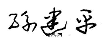朱锡荣孙建平草书个性签名怎么写