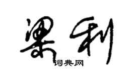 朱锡荣梁利草书个性签名怎么写