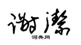 朱锡荣谢洁草书个性签名怎么写
