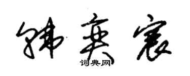 朱锡荣韩奕宸草书个性签名怎么写