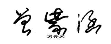 朱锡荣曾紫涵草书个性签名怎么写