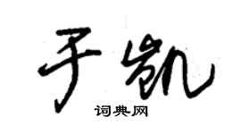 朱锡荣于凯草书个性签名怎么写
