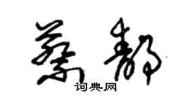 朱锡荣蔡静草书个性签名怎么写