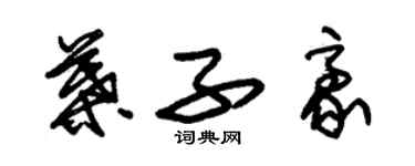 朱锡荣叶子豪草书个性签名怎么写