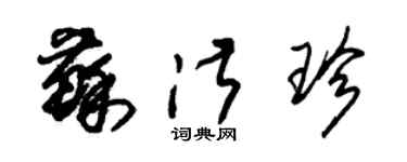 朱锡荣苏淑珍草书个性签名怎么写