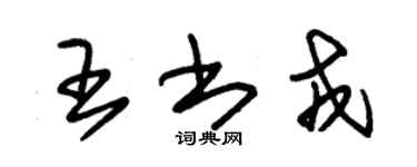 朱锡荣王书戎草书个性签名怎么写