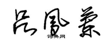 朱锡荣吕凤兰草书个性签名怎么写