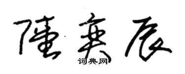 朱锡荣陆奕辰草书个性签名怎么写