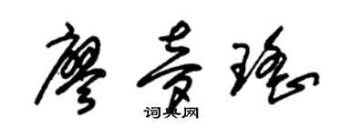 朱锡荣廖梦瑶草书个性签名怎么写