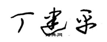 朱锡荣丁建平草书个性签名怎么写