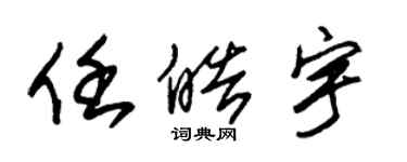 朱锡荣任皓宇草书个性签名怎么写