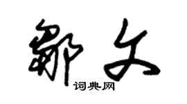 朱锡荣邹文草书个性签名怎么写