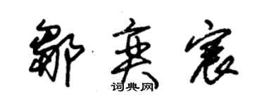 朱锡荣邹奕宸草书个性签名怎么写